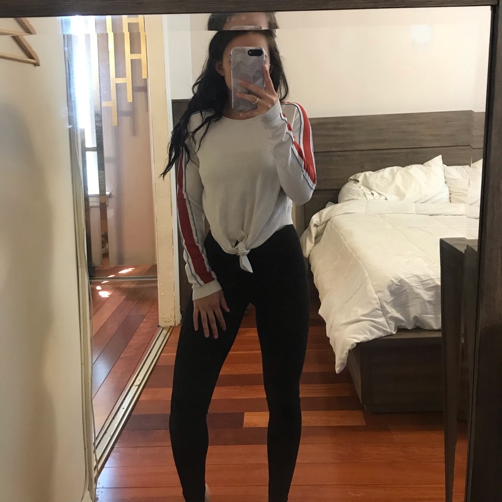Striped long sleeve shirt sweater